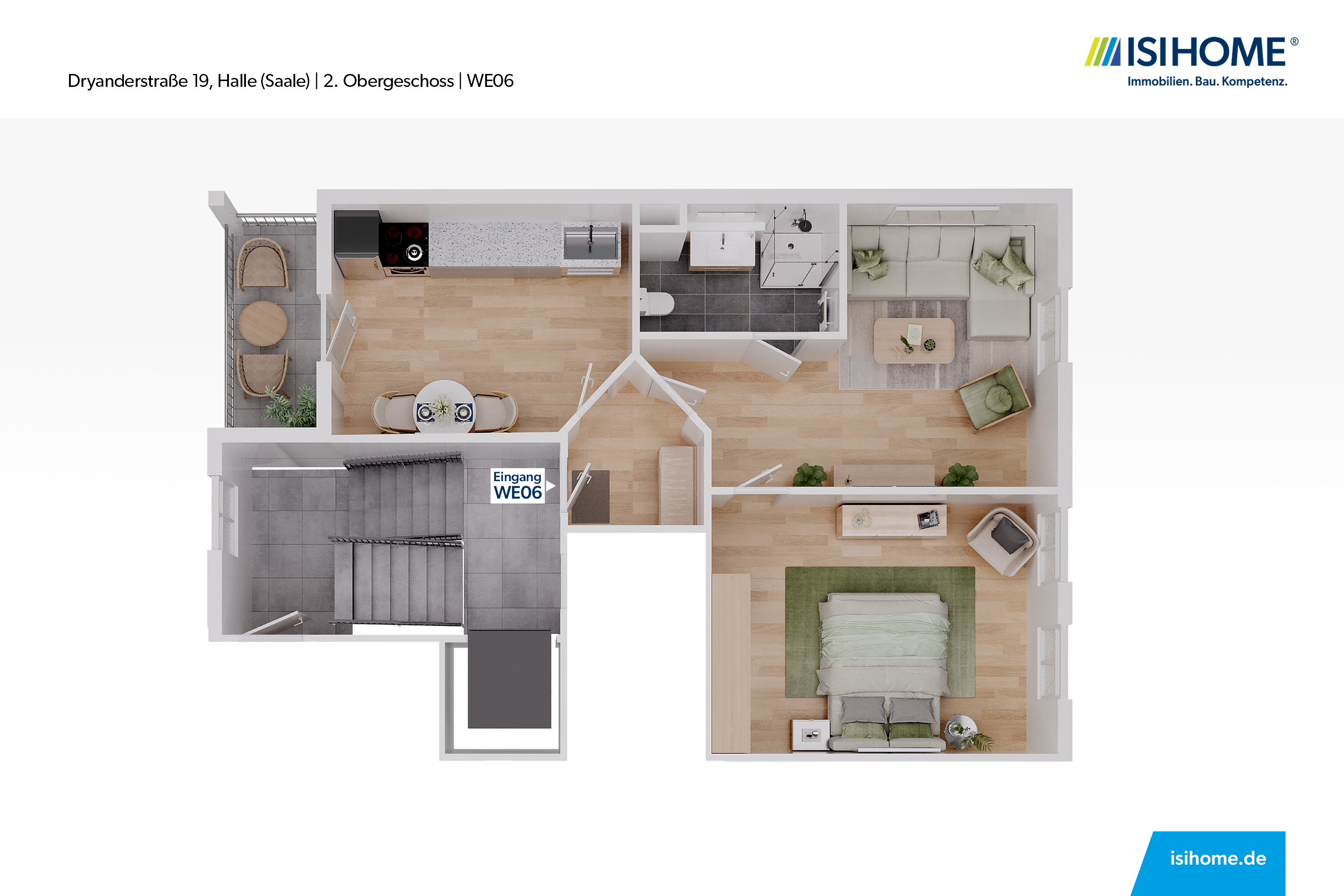 2-Raumwohnung mit kleinem Balkon - WE06, 06110 Halle (Saale), Etagenwohnung