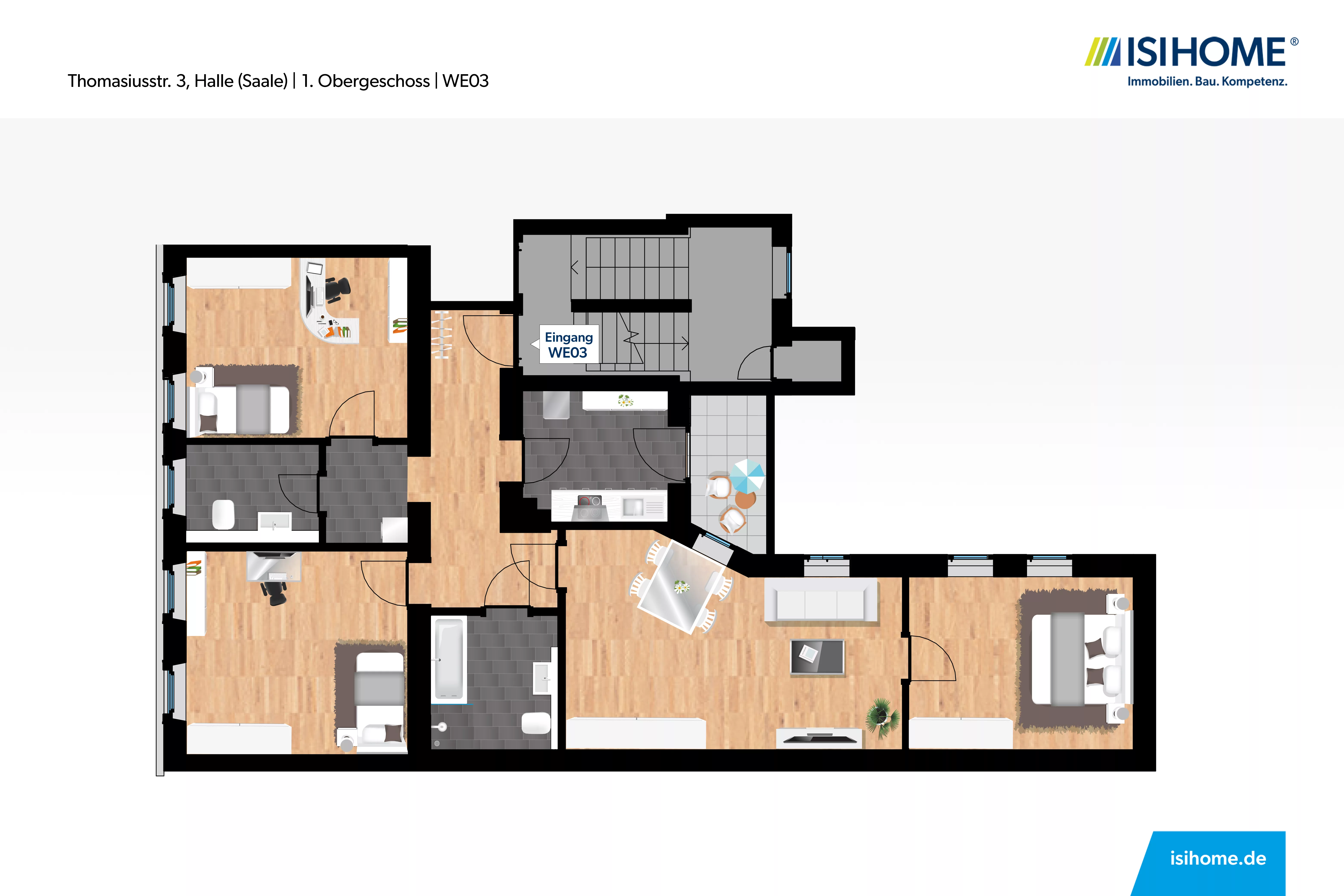4-Raumwohnung in zentraler Lage - WE03, 06110 Halle (Saale), Etagenwohnung