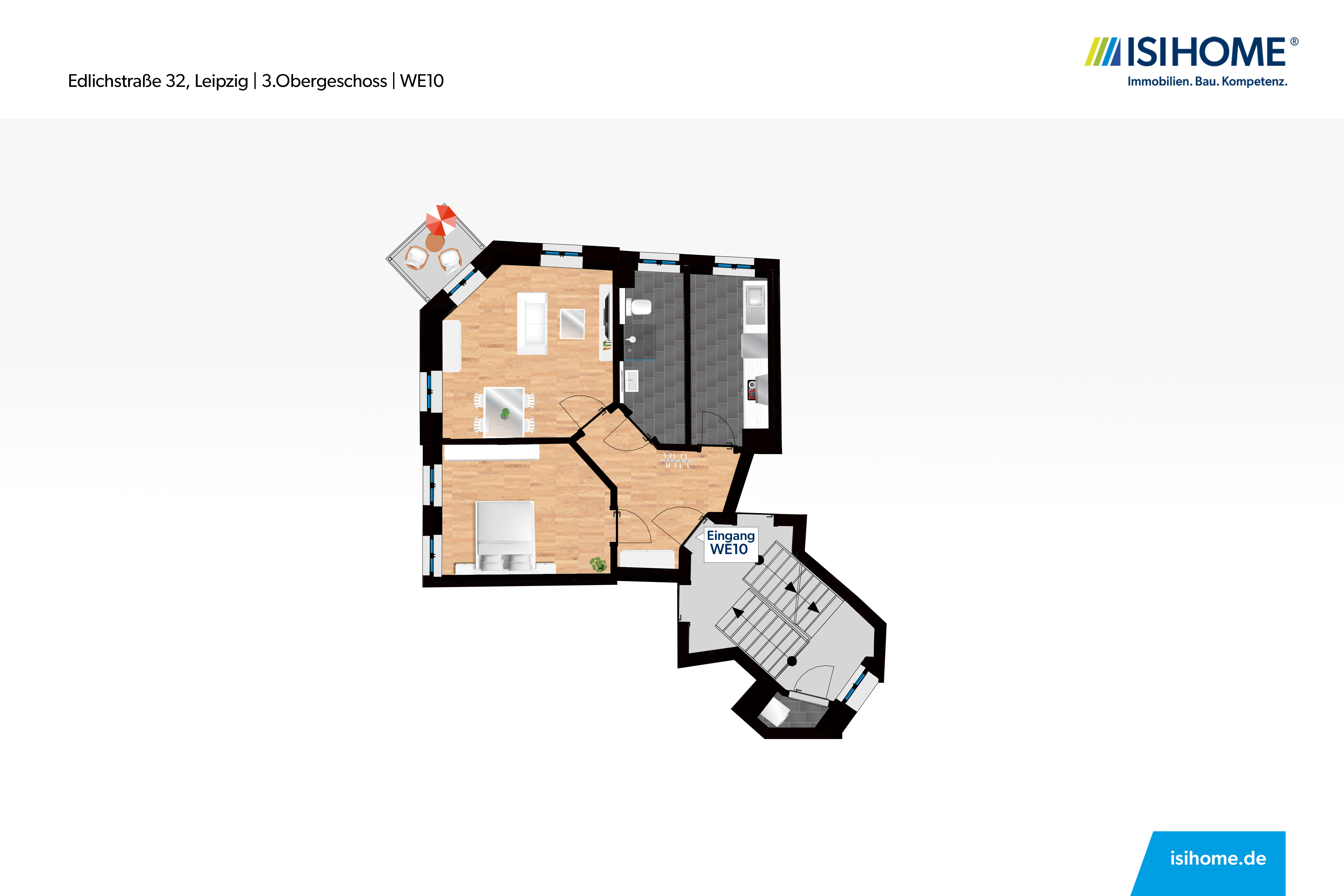 ED32_Grundriss_3.OG-WE10_2026-01-30a - Wohnen zum Wohlfühlen - 2-Raum-Wohnung mit EBK & Balkon - WE10