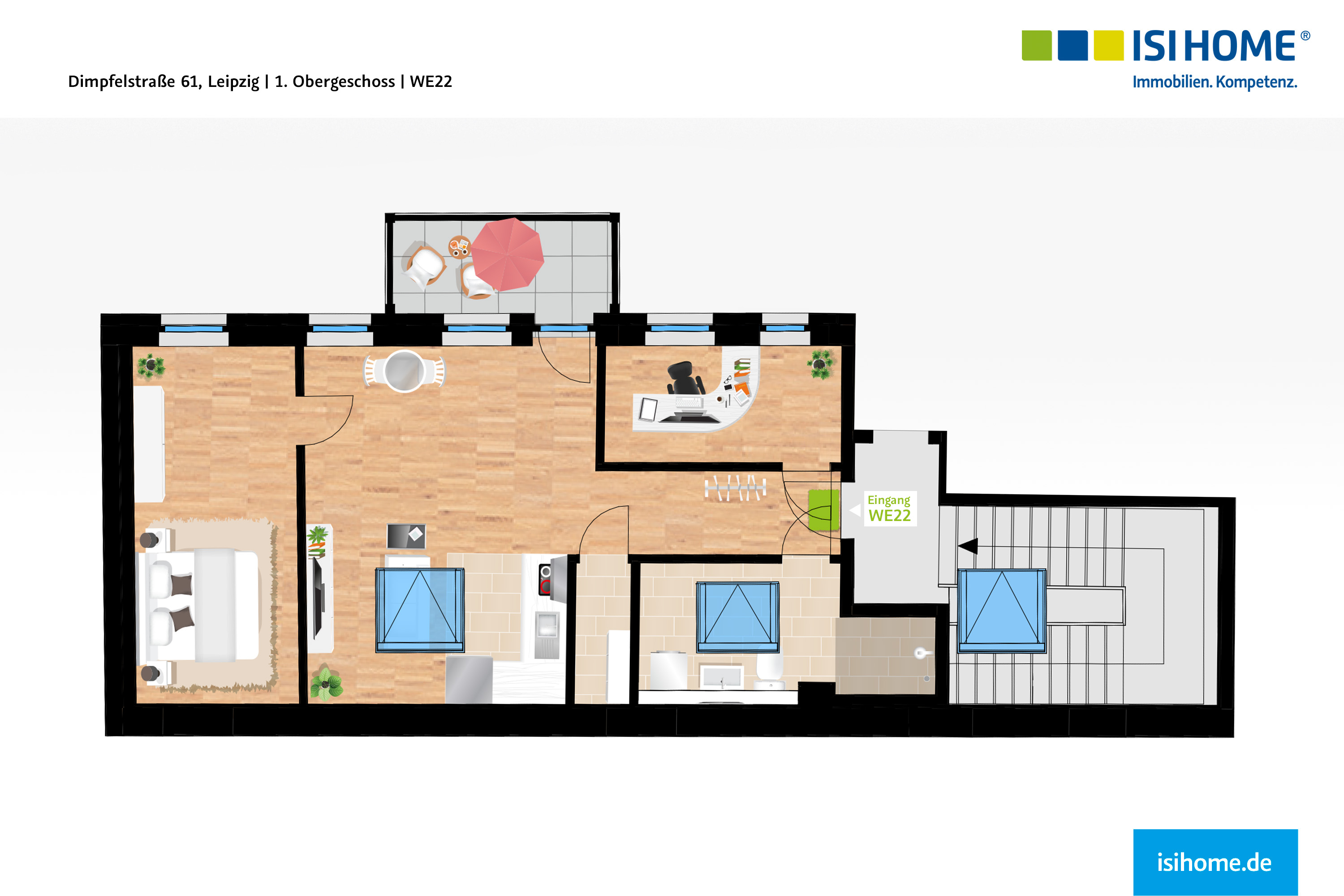2,5 Raumwohnung in Leipziger Stadtteil Schönefeld-Abtnaundorf - WE22, 04347 Leipzig, Etagenwohnung