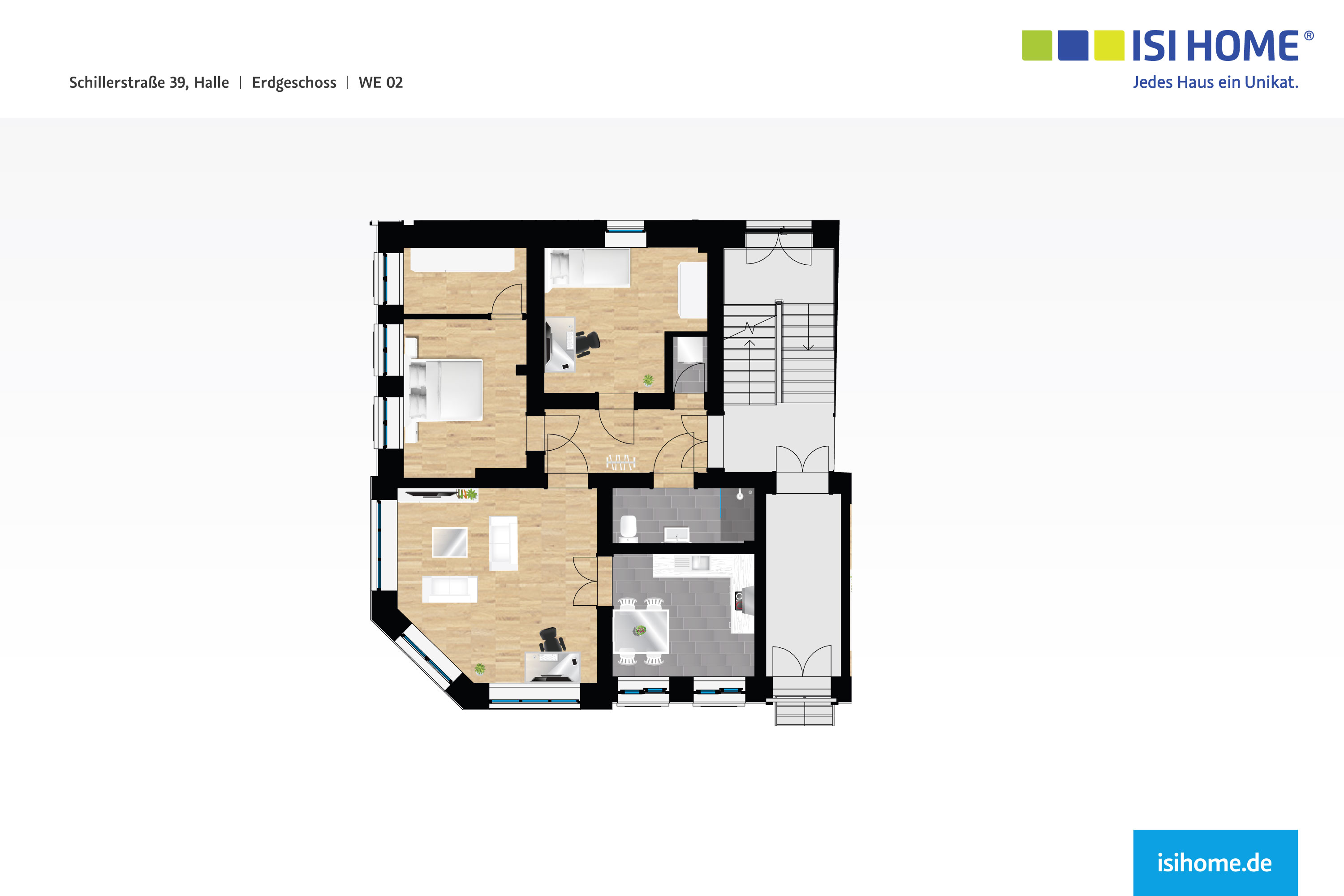 Moderne 3-Raumwohnung im beliebten Paulusviertel -WE02, 06114 Halle(Saale), Etagenwohnung